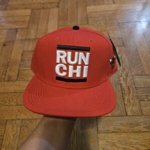 Red RUN CHI Snapback Hat